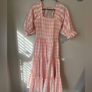 Ivy City Co Gingham Pink Dress XXS